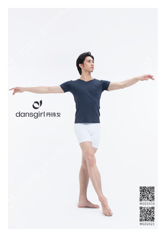 男士V领短袖上衣